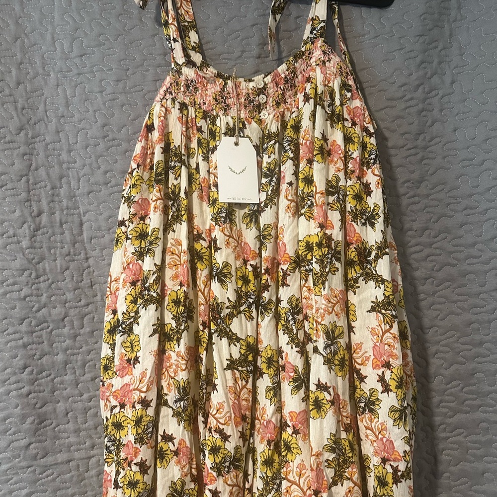 For Love And Lemons Floral Top  in Cream and Yellow
